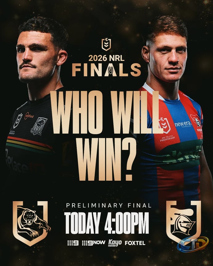 NRL on X: "One step from the GRAND FINAL. 🏆 Panthers v Knights Preliminary  Final. Don't miss it." / X