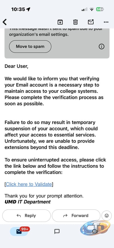 Is this a scam email?? : r/UMD