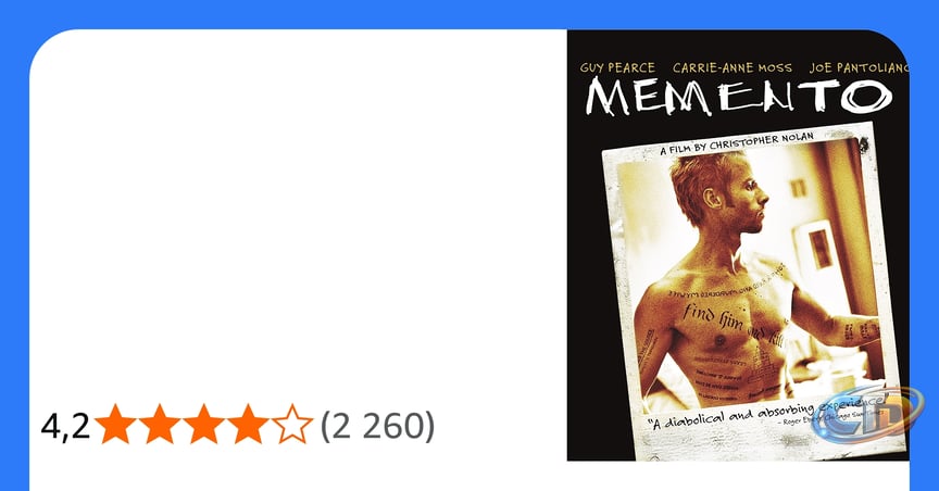 Memento [Blu-ray]: Amazon.ca: Guy Pearce, Carrie-Anne Moss, Joe Pantoliano,  Mark Boone Junior, Russ Fega, Jorja Fox, Stephen Tobolowsky, Harriet Sansom  Harris, Thomas Lennon, Callum Keith Rennie, Christopher Nolan: Films et  séries télévisées