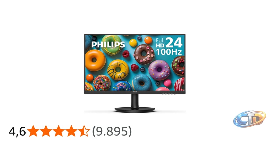 PHILIPS Monitor Full HD (1920 x 1080) 100Hz sem moldura, VESA, HDMI x1,  porta VGA x1, cuidados com os olhos, garantia de substituição antecipada de  4 anos, 241V8LB | Amazon.com.br