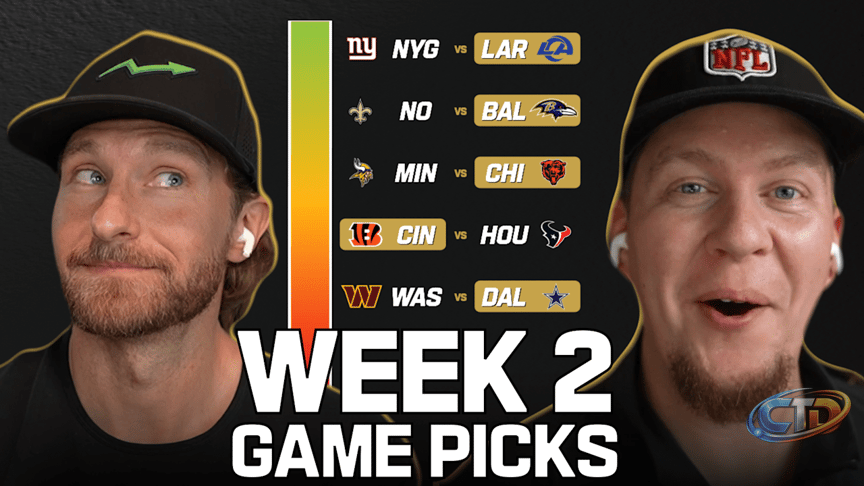Week 2 Picks + Confidence Rankings | NFL Pro