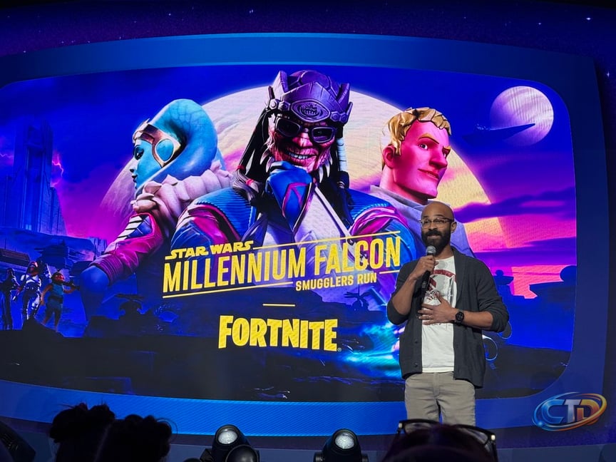 If you link your Disney and Fortnite accounts, you'll get a unique  experience when riding Smugglers Run. And you'll have a special surprise  for you in Fortnite.