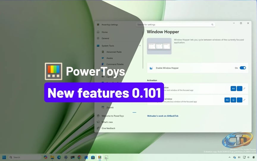 PowerToys 0.101 adds Window Hopper, local AI, and a ton of useful upgrades  - Pureinfotech