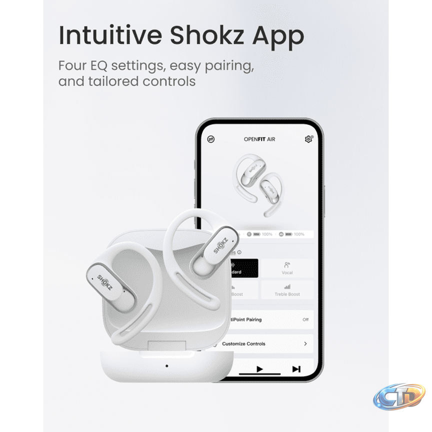 Shokz OpenFit Air - Open-Ear Headphones, True Wireless Earbuds, Water  Resistant, Secure Earhooks for Daily Use, White