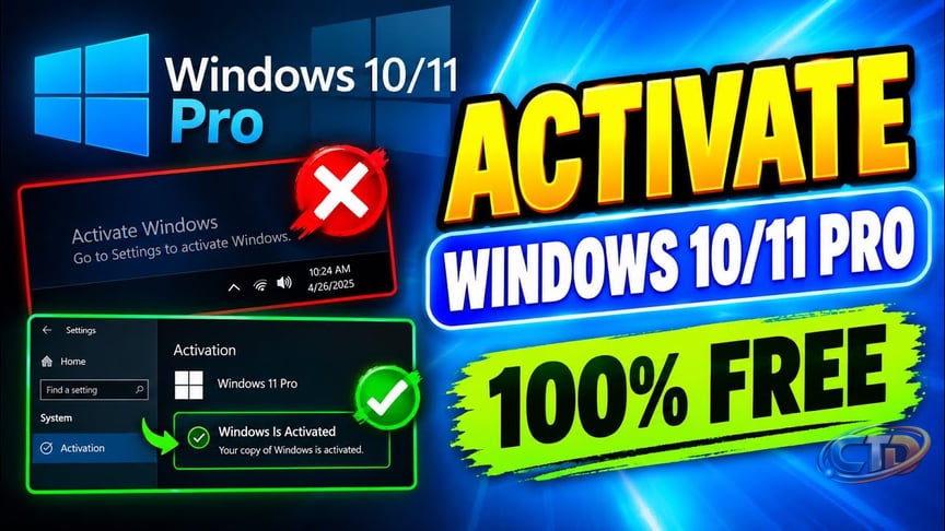 How to Activate Windows 10/11 Pro for FREE in 2026 || Step-be-step Guide # windows #activision - YouTube
