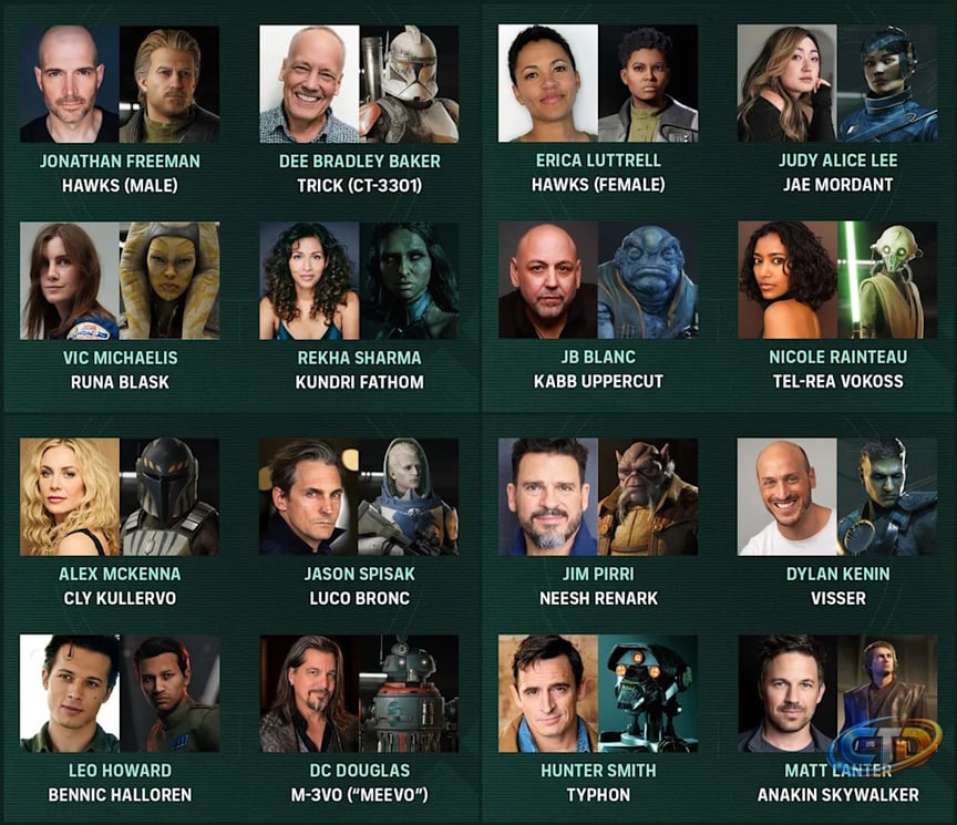 Star Wars Zero Company reveals cast, including fan favorite actors from Clone  Wars animated series
