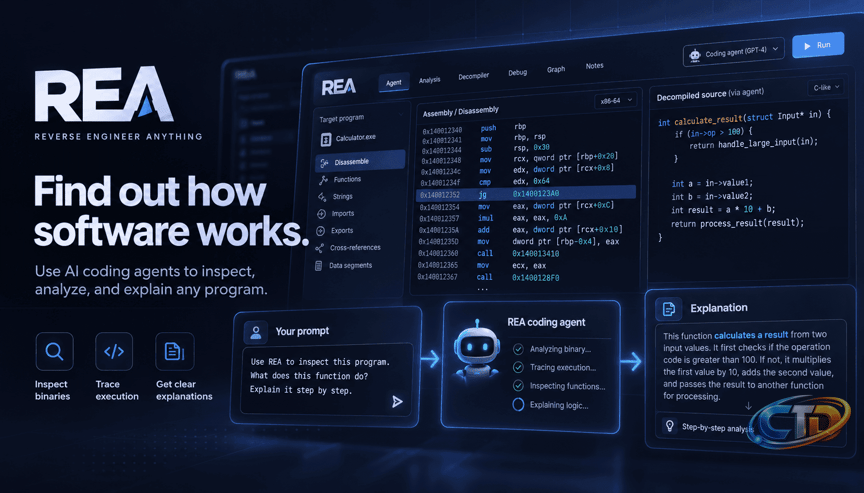 REA Turns AI Agents Into Reverse Engineers — REA MCP, Ghidra, Hopper, IDA,  JavaScript, APKs | NexusAi