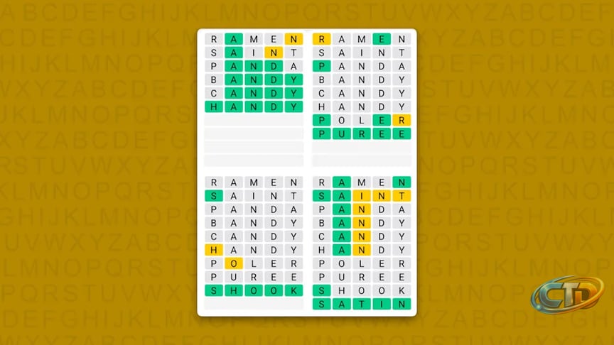Quordle hints and answers for Wednesday, October 7 (game #1717)