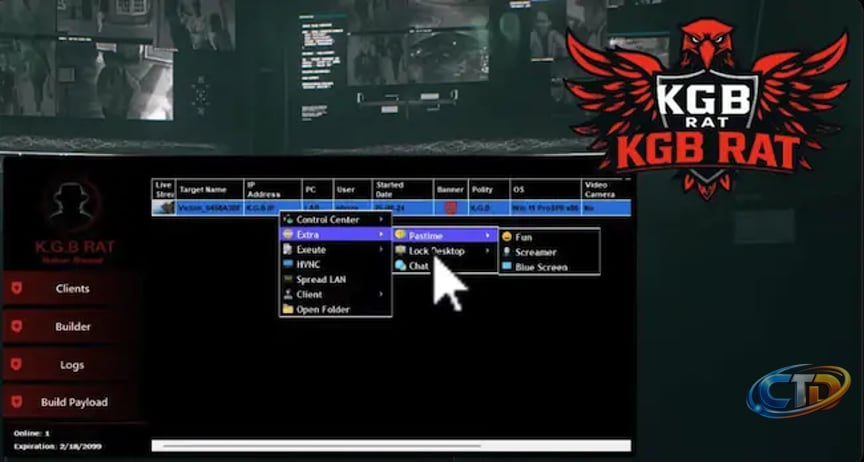 KGB RAT trojan packs webcam spying, password theft and a “fun” menu to  terrorize victims - Help Net Security