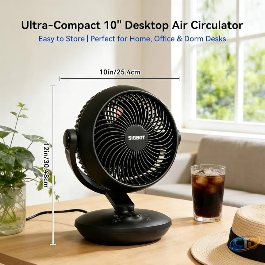 Amazon.com: Fan for Bedroom with Remote,28dB Touch Control, Ultra Quiet  Desk Fan, 9-Hour Timer, 70ft Powerful Airflow, 10-Inch High-Velocity Air  Circulator Fan,8-Speed Oscillating Table Fan for Home, Dorm,Office : Home &  Kitchen