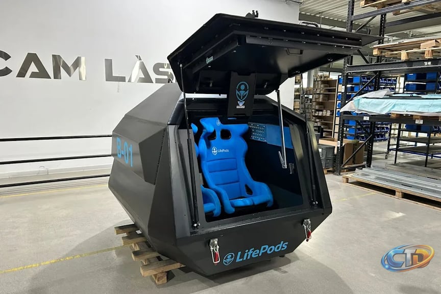 Company unveils $40,000 Lifepods built to survive earthquakes, floods, and  gun attacks