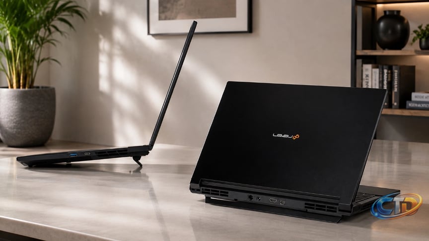 Iiyama's new gaming laptop has a built-in kickstand — and a 4.4-hour battery