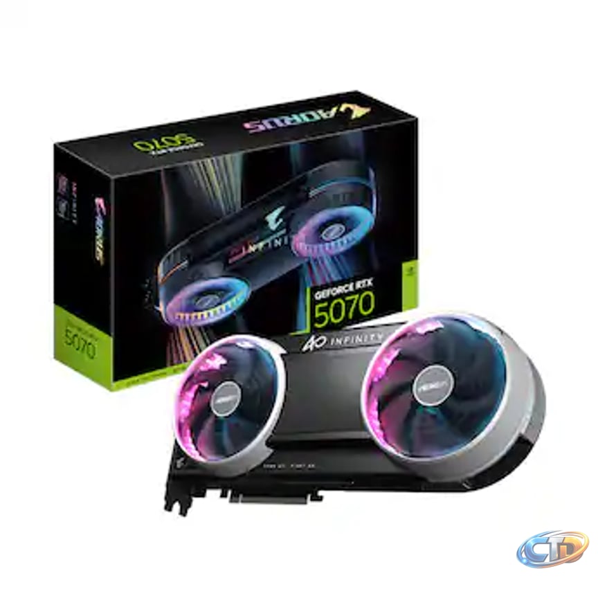 GIGABYTE AORUS GeForce RTX 5070 INFINITY 12G PCIe 5.0 Graphics Card Black -  Best Buy