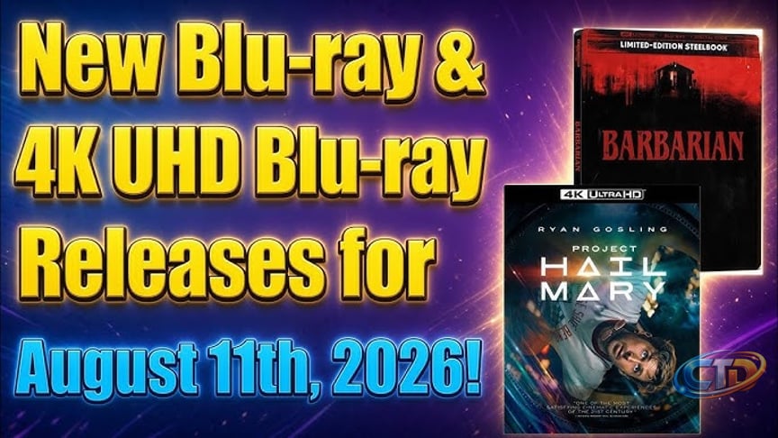 New Blu-ray & 4K UHD Blu-ray Releases for August 11th, 2026!