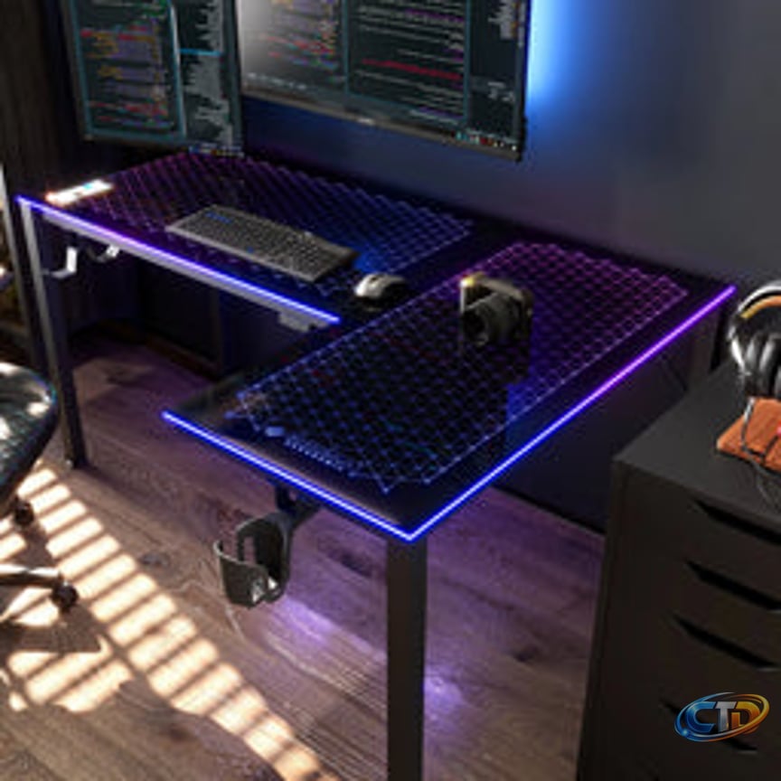 Eureka Ergonomic Aero Wing Shaped Studio Desk (73"x23") - Shop