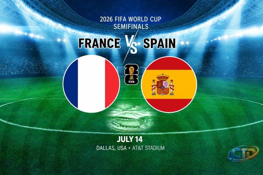 What time is France vs Spain? Time and how tow to watch the 2026 World Cup  Semifinals game? | MARCA