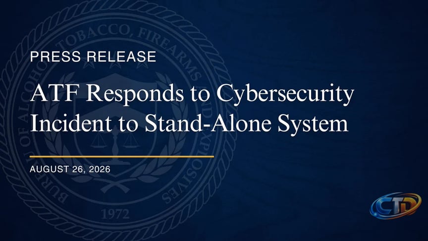 ATF HQ on X: "ATF is responding to a cybersecurity incident affecting a  standalone system not connected to the ATF enterprise network, ATF eForms  system, or any other ATF system. The system