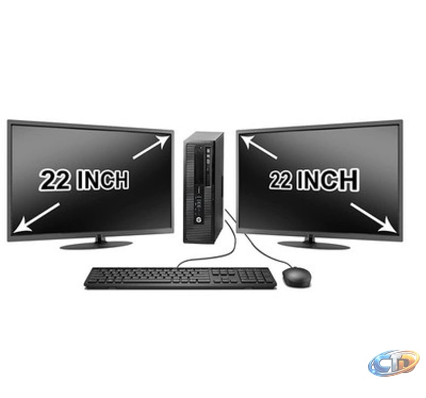 Dell OR HP Desktop PC Computer QUAD CORE 16GB DUAL 22" LCD WiFi Windows 10  Pro | eBay
