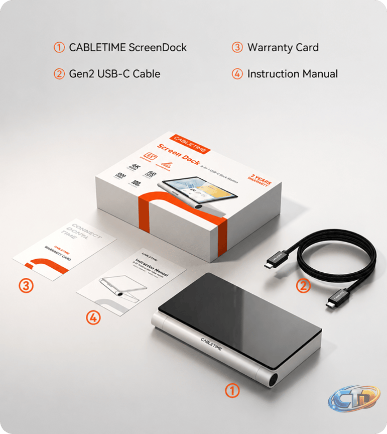 CABLETIME ScreenDock: Built-in Screen. More Than Just Ports by  cabletimetech — Kickstarter