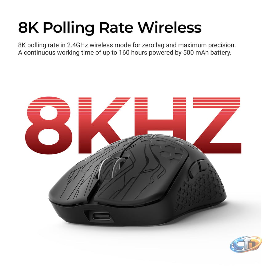 Black / PixArt 3950 (8K Polling Rate)