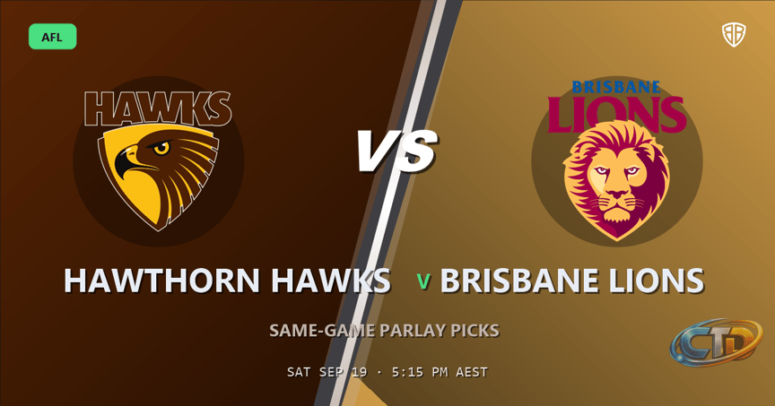 Hawks vs Lions Same Game Multi — Sep 19 (5:15 PM AEST) | Bet Better