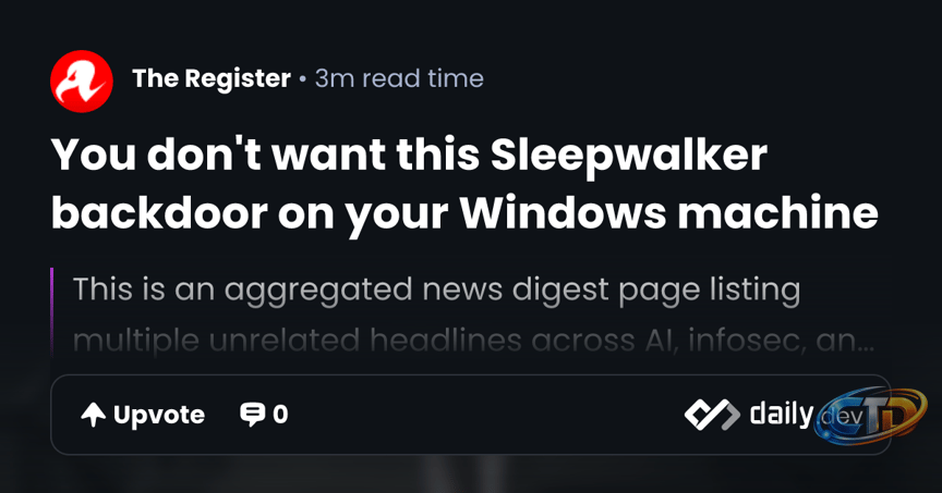 You don't want this Sleepwalker backdoor on your Windows...