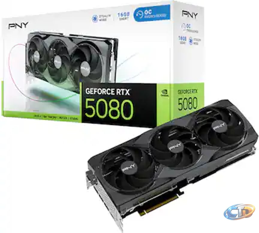 PNY NVIDIA GeForce RTX 5080 Graphic Card - 16 GB GDDR7 - Full-height