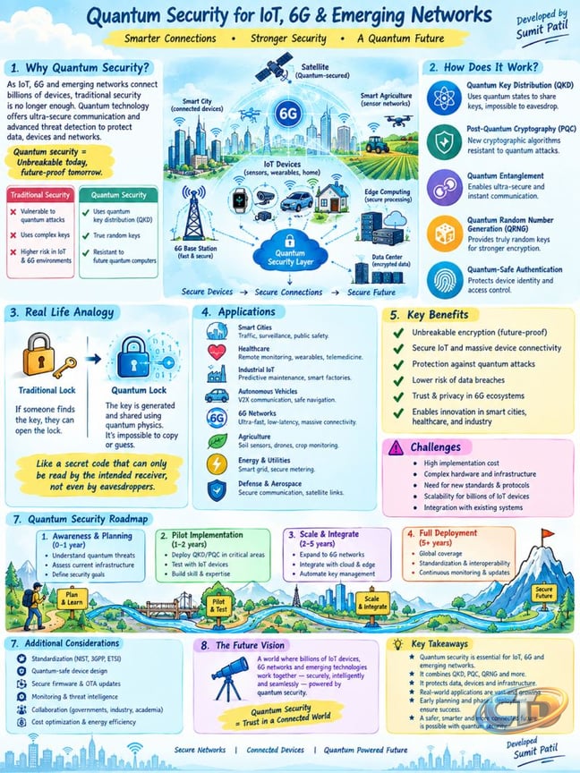 quantumcomputing #quantumsecurity #iot #6g #pqc #qkd #cybersecurity  #futuretech #emergingtechnology | Sumit Patil