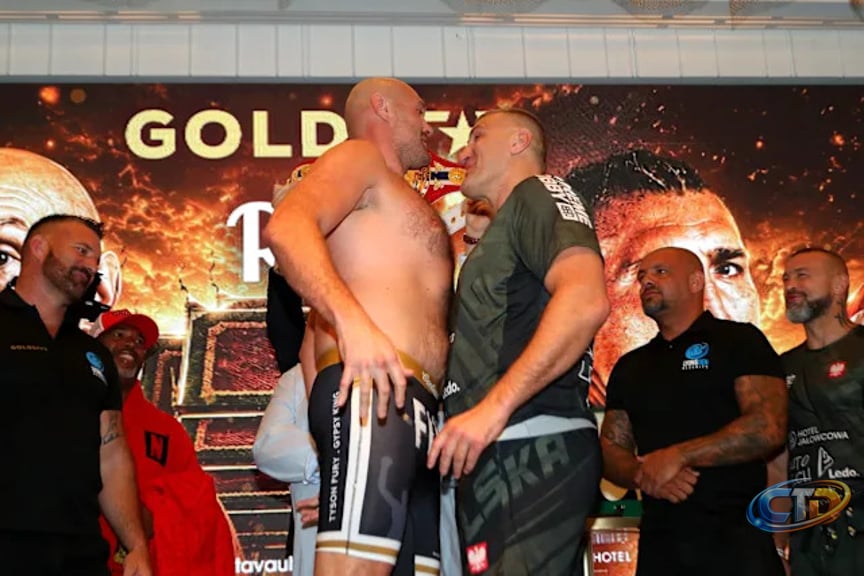 Tyson Fury vs. Mariusz Wach weigh ins results, face off video for boxing  match you can't watch - Yahoo Sports