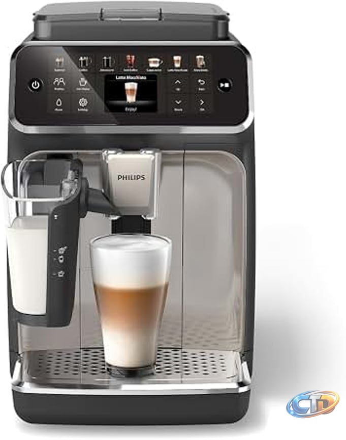Amazon.com: Philips 4400 Series Fully Automatic Espresso Machine – 12 Hot &  Iced Coffees, Quick-to-Clean LatteGo Milk System, SilentBrew, QuickStart,  Ceramic Grinder, Black Chrome (EP4447/90)