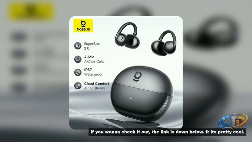 Baseus Bowie MC2 AIR Clip-on TWS Earbuds Ear Clips Wireless Earphones  Bluetooth 6.0 Open Earrings