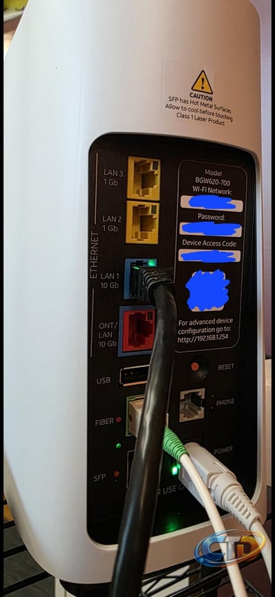The new ATT Fiber gateway BGW620-700 with 10Gb ethernet port. : r/ATTFiber