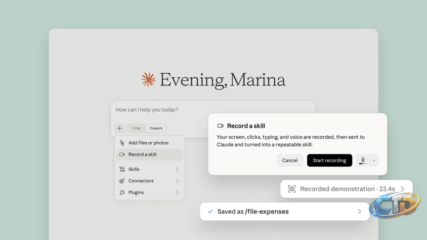 Anthropic's Claude Cowork Lets You Teach AI by Recording Your Screen |  AlphaSignal