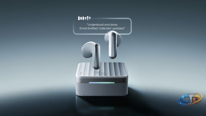 New Plaud One Headphones Are Part Wireless Earbuds, Part AI Recorder | PCMag