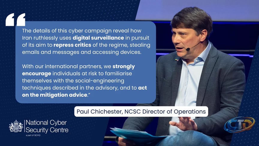 NCSC UK on X: "A new advisory exposes Iranian state cyber attackers using  malware dubbed CHOSEN BRICK. Our Director of Operations Paul Chichester  @0xchich says individuals at risk should follow advice in