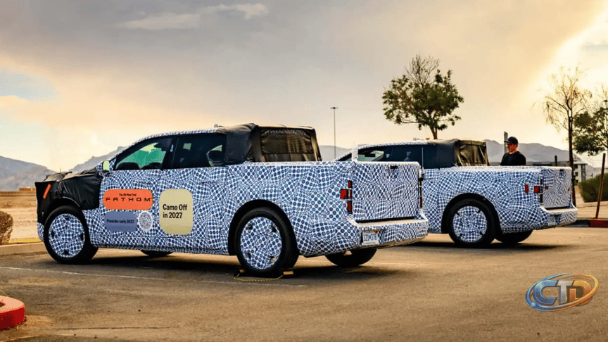 Ford Fathom EV Truck's Innovative Frunk Adds TV for Tailgating Fans