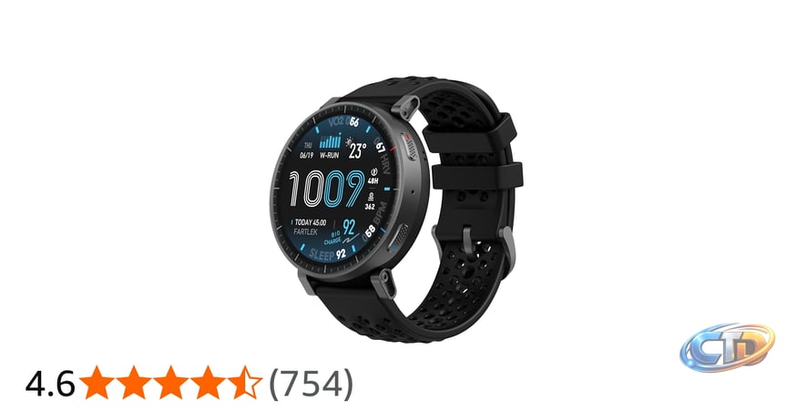 Amazfit Active Max Smart Watch, 1.5" AMOLED Display, 25-Day Battery,  Offline Maps, GPS, 4GB Storage, 170+ Sport Modes, 5 ATM Water Resistant,  Black, ...