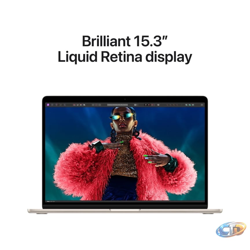 Apple MacBook Air Laptop, 15.3" Retina Display with Touch ID, Apple M3,  16GB RAM, 512GB SSD, macOS Sonoma, MXD33LL/A
