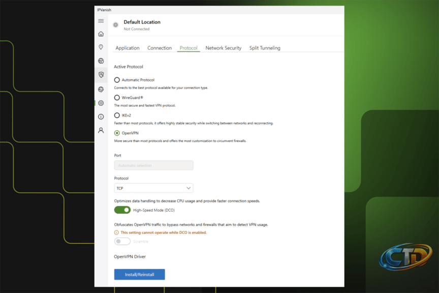 OpenVPN DCO on Windows: Faster Performance with IPVanish