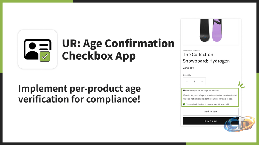 UR: Age Verification Checkbox - Quickly verify ages. Stay compliant and  protect your products. | Shopify App Store