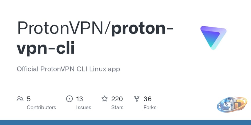 GitHub - ProtonVPN/proton-vpn-cli: Official ProtonVPN CLI Linux app · GitHub