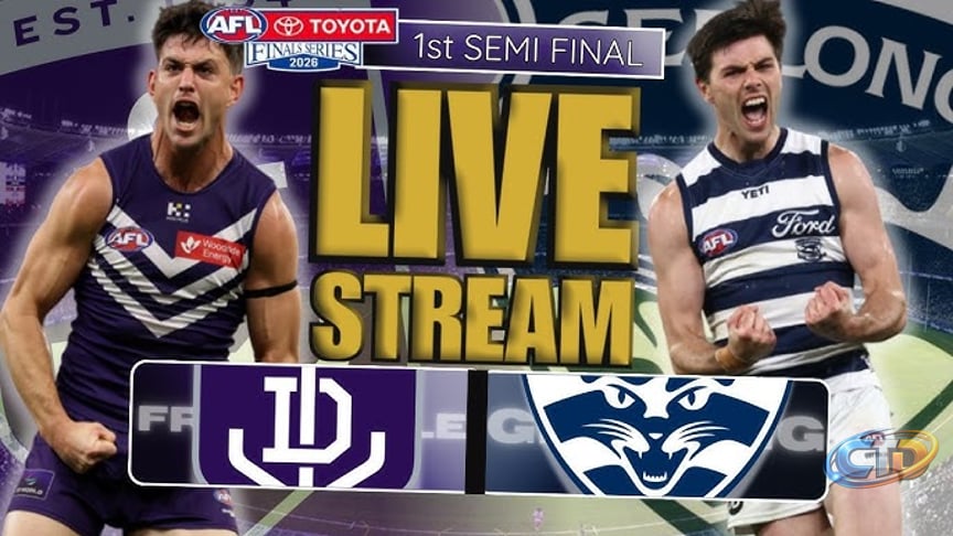 Fremantle v Geelong Cats - 1st Semi Final | AFL LIVE STREAM 2026