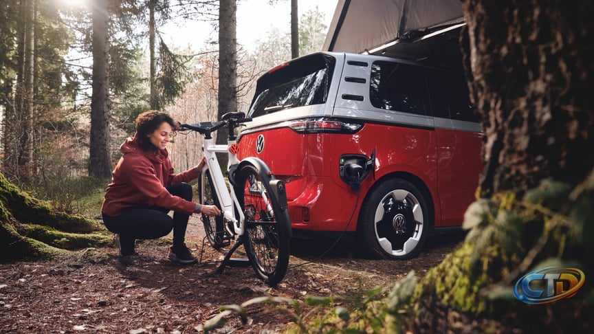 Volkswagen smart e-bike with rear camera and safety tech launches from N+ |  Mashable