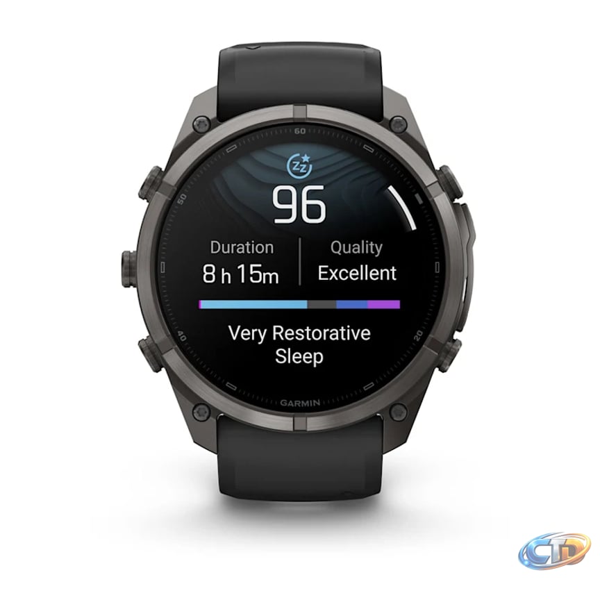 Garmin fenix 9 Pro 51mm Smartwatch - Carbon Gray DLC Titanium with Black/Pebble Gray Silicone Band