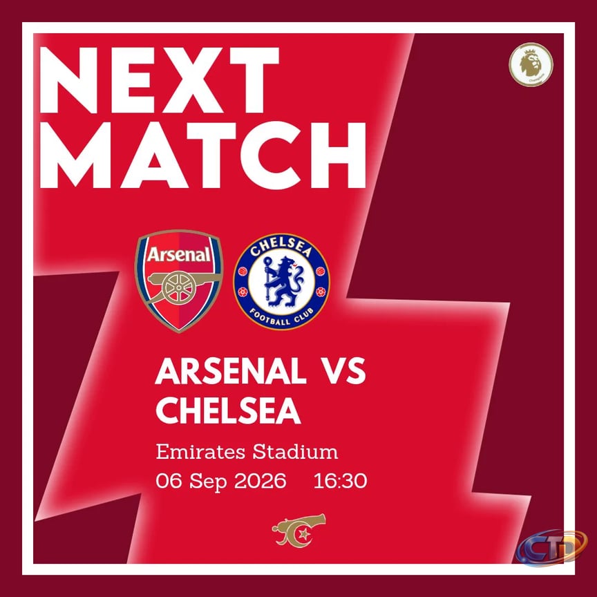 Arsenal Algeria 🇩🇿 on X: "⚽️ @Arsenal VS @ChelseaFC 🏆 @premierleague 🗓  Sunday 06 September 2026 🕑 16:30 🏟 Emirates Stadium #Arsenal #Chelsea" / X