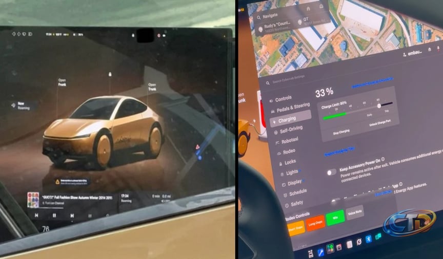 Tesla Cybercab UI Reveals Split-Screen Map, Roaming and Rodeo Controls -  Not a Tesla App