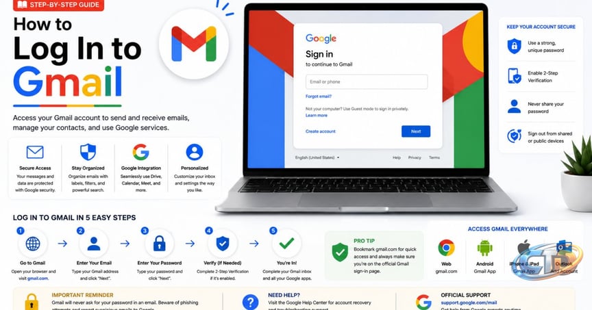How to Log In to Gmail · Emails.help