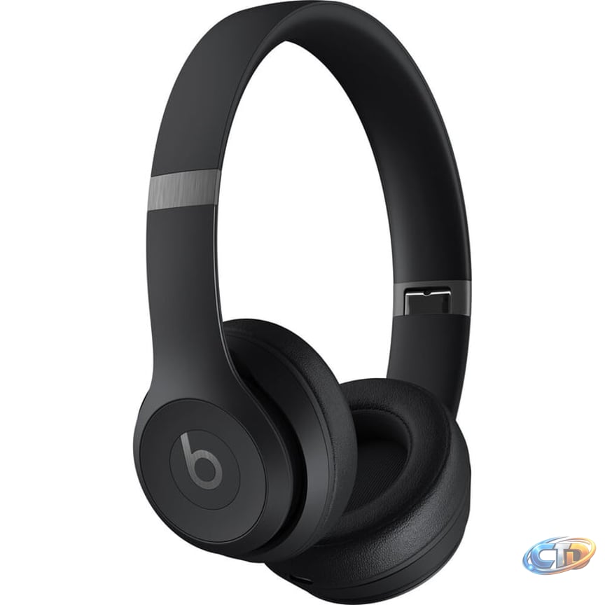 Beats by Dr. Dre Beats Solo 4 Wireless On-Ear Headphones (Matte Black) Bundle