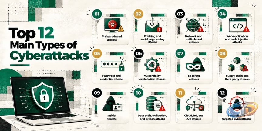 Different types of attacks in cyber security | Eduwise Solutions