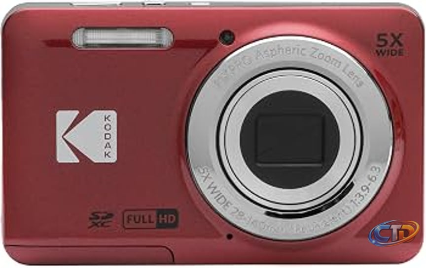 Amazon.com : Kodak PIXPRO FZ55 Red 16MP Digital Camera 5X Optical Zoom 28mm  Wide Angle 1080P Full HD Video 2.7" LCD Camera + 64GB Card and Reader +  Memory Wallet : Electronics